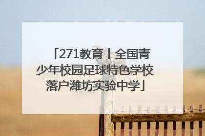 271教育丨全国青少年校园足球特色学校落户潍坊实验中学